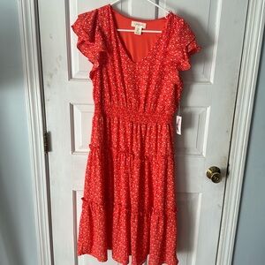 New Jessica Simpson red tiered dress